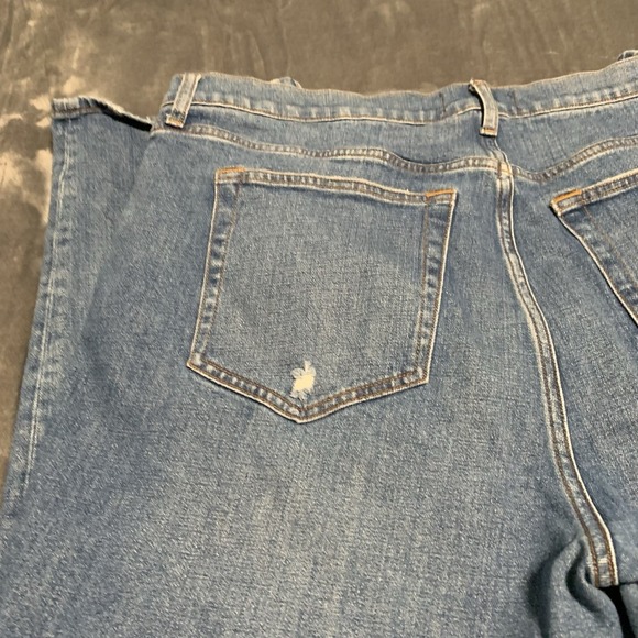 Abercrombie‎ Fitch Ankle Straight Ultra High Rise Distressed Jeans 34/18S - Picture 9 of 13